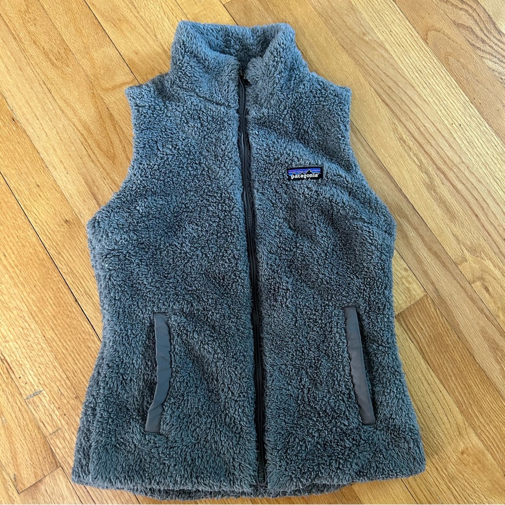 Patagonia Los Gatos Vest Faux Fur Gray XS